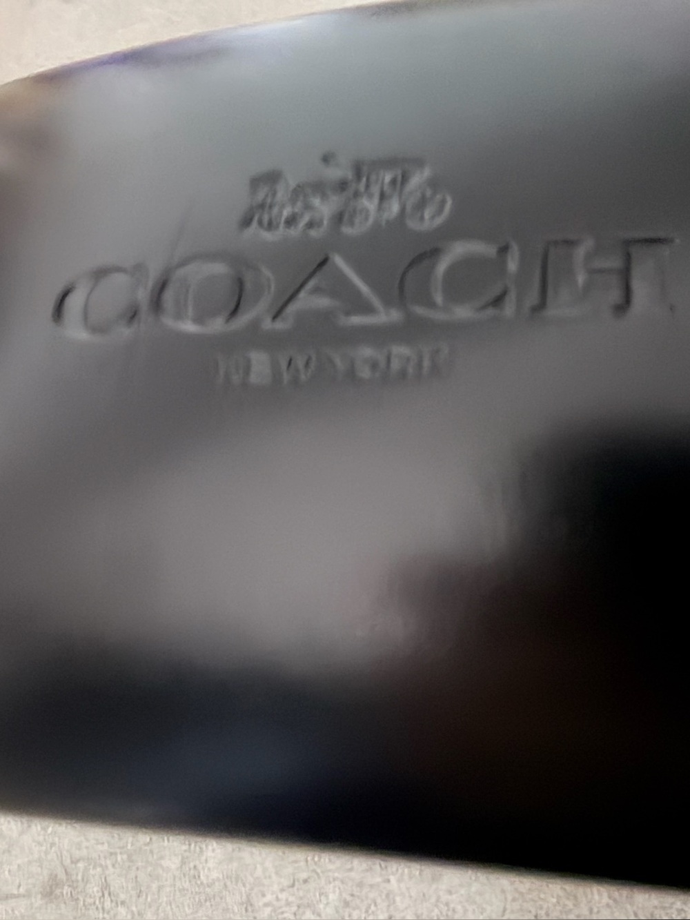 Coach Black hard shell sunglass case